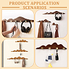 Wood Wall Clothes Hook Rack AJEW-WH0077-167-5