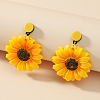 Exaggerated Sunflower Acrylic Dangle Stud Earrings VQ9913-3