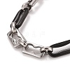 304 Stainless Steel Oval Link Chains Necklace STAS-E160-21EBP-2