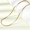 1.3MM 304 Stainless Steel Boston Link Chains Necklaces for Women Men NJEW-Z115-12G-01-1