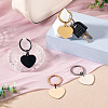4Pcs 4 Styles Stainless Steel Keychains KEYC-TA0004-81G-6