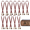 12Pcs Cowhide Leather Bookmarks AJEW-HY00012-1