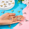 20Pcs 2 Colors Alloy Rhinestone Pendants FIND-TA0007-86-6