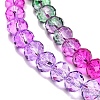 Transparent Painted Glass Beads Strands X1-DGLA-A034-T6mm-A06-3