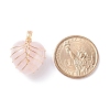 Natural Rose Quartz Pendants PALLOY-JF01282-04-2