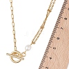 304 Stainless Steel Chain with Natural Pearl Necklaces with OT Clasps NJEW-JN05989-4