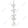 3Pcs Leaf Glass Hanging Suncatchers HJEW-TADJ0014-1