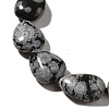 Natural Snowflake Obsidian Beads Strands G-I377-A28-4