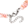 Dyed Natural Freshwater Shell Nuggets Beaded Necklaces NJEW-JN05488-04-5