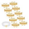 10Pcs Tube Brass Slide Lock Clasps KK-PH0014-45G-6