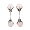 316 Stainless Steel Dragon Claw with Natural Stone Ball Curved Barbell Belly Rings AJEW-C044-06AS-03-4