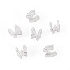 6Pcs 925 Sterling Silver Hollow Initial Beads STER-TA0001-53W-2