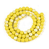 Frosted Opaque Glass Beads Strands GLAA-T032-P6mm-MBB16-2