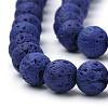 Synthetic Lava Rock Beads Strands G-S277-6mm-04-3