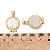 Brass Micro Pave Clear Cubic Zirconia Pendants KK-B083-16G-01-3