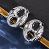 Oval 304 Stainless Steel Stud Earrings LS-EJEW-A125-79B-P-3