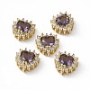 Rack Plating Brass Micro Pave Cubic Zirconia Beads KK-C007-12G-06-1