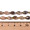Natural Black Sunstone Beads Strands G-N342-35-8x6-08-5