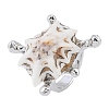 Shell Open Cuff Ring for Women RJEW-Z047-01P-01-2