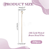 220Pcs Brass Eye Pins KK-ME0004-63-2