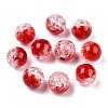 Transparent Crackle Acrylic Beads LS-CACR-N004-01F-2
