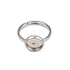 304 Stainless Steel Cuff Ring Components STAS-D372-05P-01B-2