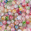 Transparent Spray Painted Crackle Glass Beads Strands GLAA-TA0003-09-6