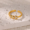 Retro Royal Style 304 Stainless Steel Cuff Rings FS-WG343E9-08-1