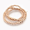 Electroplated Non-magnetic Synthetic Hematite Bead Strand G-E498-10B-01-1
