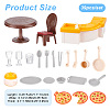 CRASPIRE 2 Style 2 Style Plastic Dollhouse Kitchen & Bathroom Accessories Set AJEW-CP0005-34-3