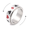 Titanium Steel Spinner Ring RJEW-C019-05P-2