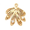 Brass Micro Pave Cubic Zirconia Pendants KK-F916-16G-1