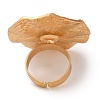 Flat Round Alloy Open Cuff Rings for Women RJEW-U028-02G-4