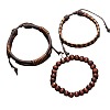 3Pcs Imitation Leather Braided Bracelets for Men PW-WGA96D4-01-4