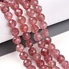 Natural Strawberry Quartz Beads Strands G-S345-8mm-21-2