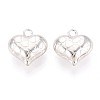 925 Sterling Silver Heart Charms STER-N017-27S-2