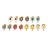 304 Stainless Steel Enamel Stud Earring Findings STAS-T052-43G-M-1