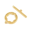 Flat Round Brass Toggle Clasps KK-G548-36-3