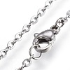 304 Stainless Steel Pendant Necklaces NJEW-L150-05-4