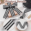 Polyester Stripe Ribbons SRIB-WH0011-326F-3