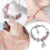80Pcs Polymer Clay Rhinestone European Large Hole Beads with Silver Color Plated Brass Cores FPDL-LT0001-02C-5