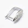 Anti-Tarnish Rhodium Plated 925 Sterling Silver Micro Pave Cubic Zirconia Pendant Bails X-STER-P034-21P-5
