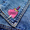 Pink Cartoon Enamel Pin GIPO-PW0001-009A-4