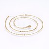 304 Stainless Steel Cable Chains Necklaces NJEW-F226-04G-08-1