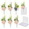 Silk Cloth Artificial Flower Boutonniere AJEW-DR0001-55C-1