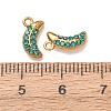 304 Stainless Steel Rhinestone Pendants STAS-L318-19G-02-3