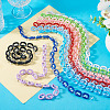 10Pcs 10 Colors Acrylic Oval Link Chain HJEW-TAC0177-7