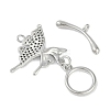 Brass Micro Pave Clear Cubic Zirconia Toggle Clasps KK-K391-23P-3