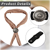 6Pcs Alloy with Imitation Leather Scarf Clips AJEW-CL0004-82A-7