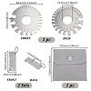 2 Styles Stainless Steel Wire Gauge Measurement Tool Sets DIY-GA0007-71-2